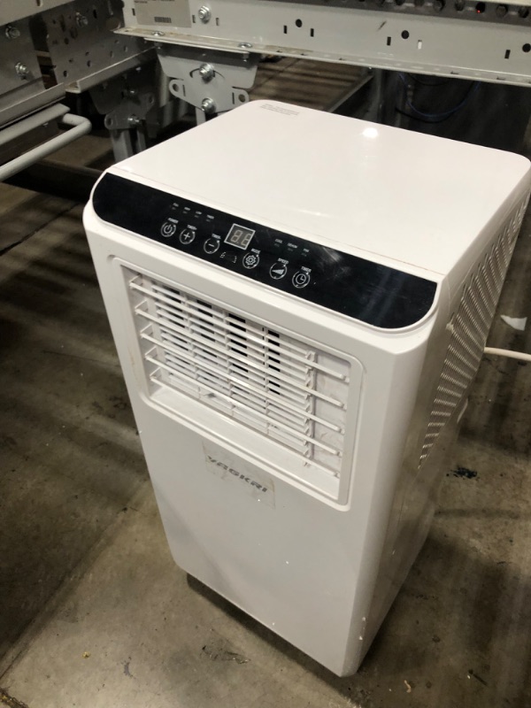 Photo 4 of VAGKRI Portable Air Conditioners 8000 BTU 3-in-1 AC Unit with Fan & Dehumidifier, Cools up to 250 sq. ft. ETL Protection with Side Handles & Casters, LED Display Full-Function, Remote Control, Timer
