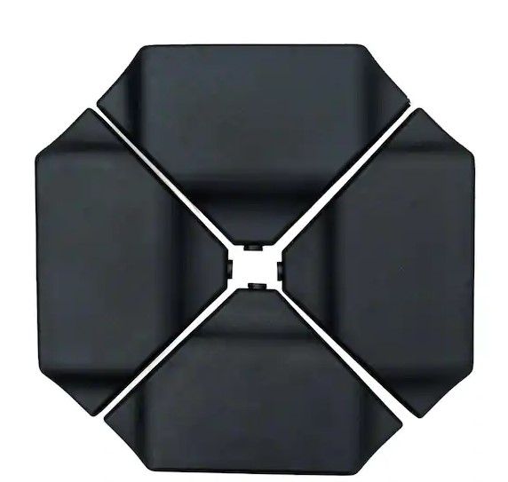 Photo 1 of Abba Patio 260 lbs. Plastic Patio Umbrella Base Weights in Black