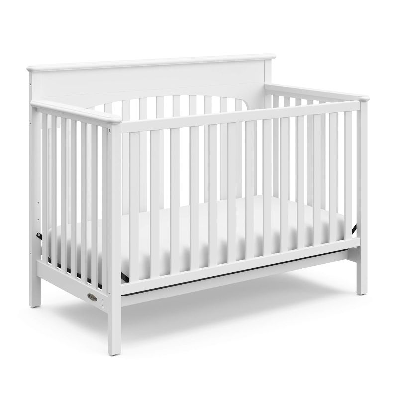 Photo 1 of ***USED - DAMAGED - MISSING PARTS - SEE COMMENTS***
Graco Lauren 5-in-1 Convertible Crib (White) – Converts from Baby Crib to Toddler Bed, Daybed and Full-Size Bed, Fits Standard Full-Size Crib Mattress, Adjustable Mattress Support Base