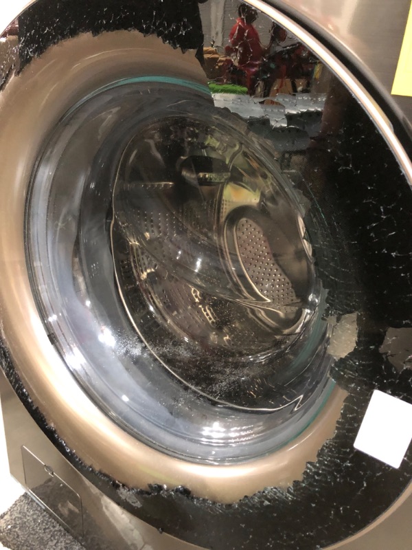 Photo 5 of ****MAJOR DAMAGE/ FOR PARTS ONLY *** LG WKEX200HBA 27 Inch Smart Electric Single Unit WashTower with 4.5 cu. ft. Washer Capacity, 7.4 cu. ft. Dryer Capacity