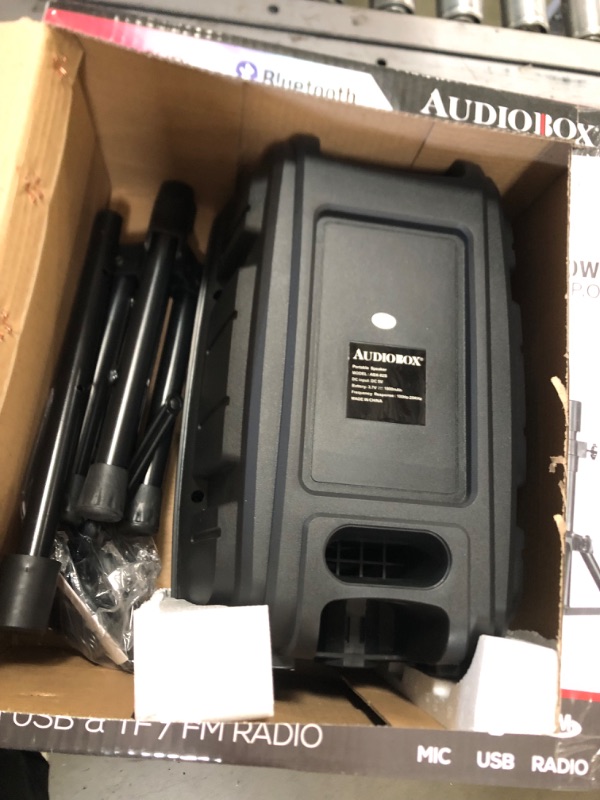 Photo 3 of AUDIOBOX ABX-82S Portable 8" PA Speaker with Stand, WaveSync™ Technology, Bluetooth, LED Lights, 1100W - includes Microphone & USB Cable