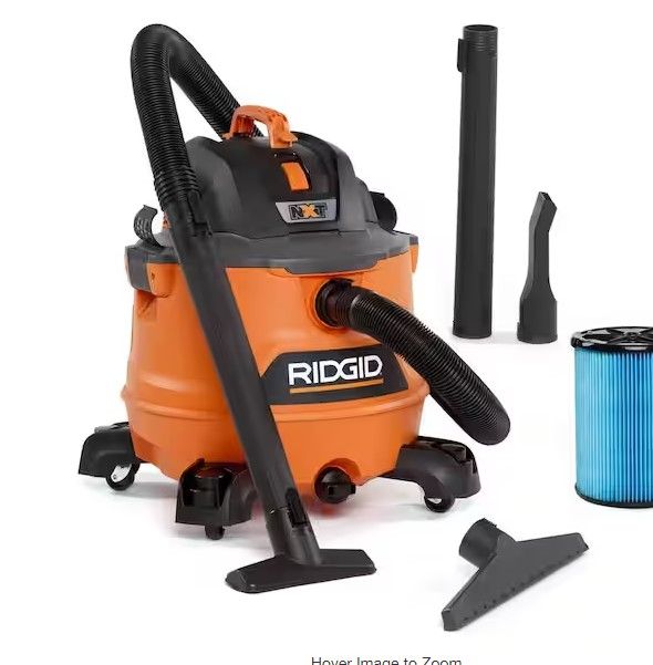 Photo 1 of (READ FULL POST) RIDGID 14 Gallon 6.0 Peak HP NXT Shop Vac Wet Dry Vacuum with Fine Dust Filter, Locking Hose and Accessory Attachments