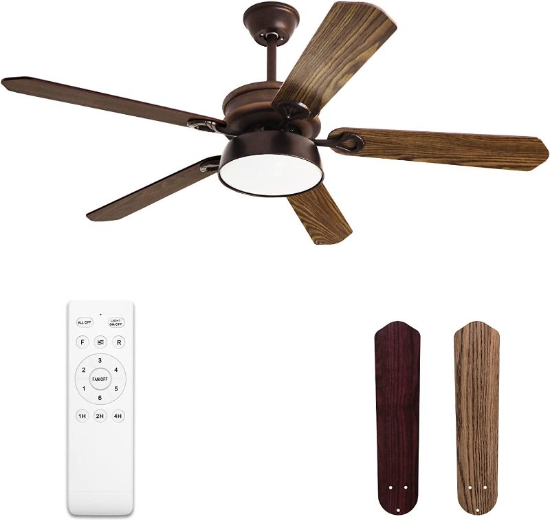 Photo 1 of ***PARTS ONLY*** Ohniyou 52 Inch Ceiling Fan With Lights Remote Control, Outdoor Ceiling Fan Light For Patio, Modern Farmhouse Ceiling Fan With Light For Living Room Bedroom Office Indoor Outdoor

