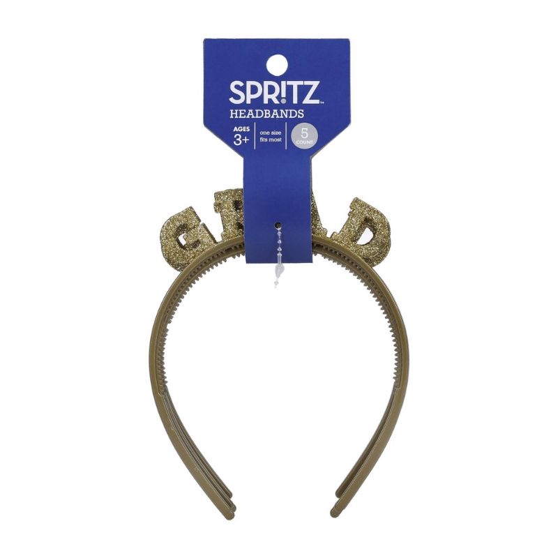 Photo 1 of 5ct Graduation Squad Headbands Gold - Spritz™
