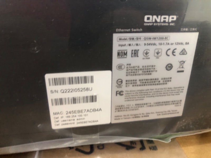 Photo 2 of QNAP 12-Port 10GbE Managed Network Switch (QSW-IM1200-8C-US). Industrial-Grade Fanless, Layer 2, Web Management
