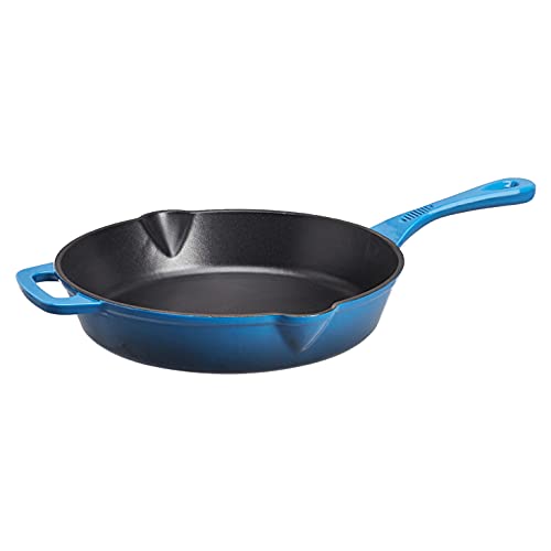 Photo 1 of 10" AmazonCommercial Enameled Cast Iron Skillet (Blue)
