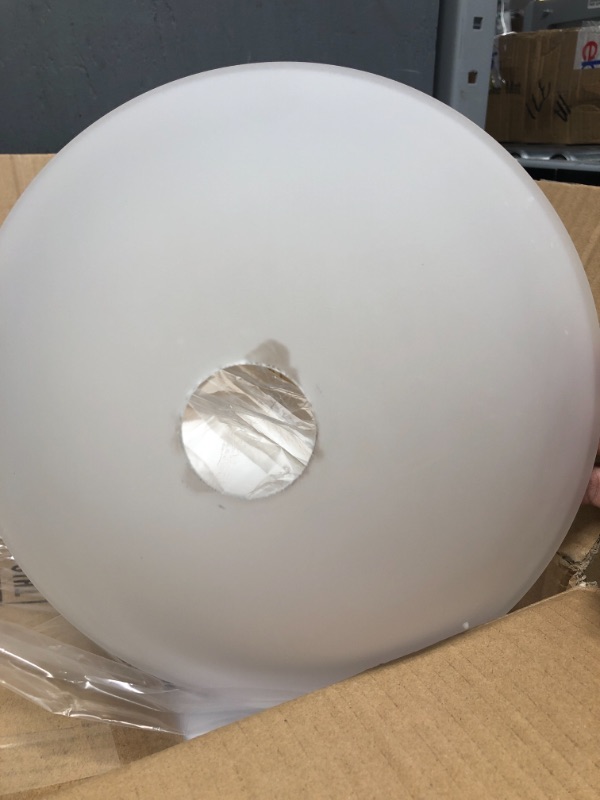 Photo 2 of 4 in. H x 11-1/2 in. Dia/Frosted Glass Shade for Torchiere Lamp, Swag Lamp and Pendant and Island Fixture