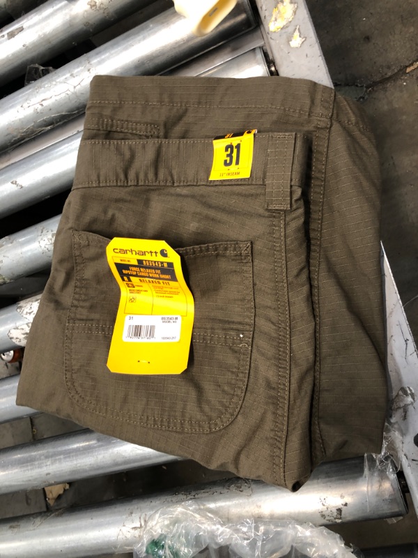 Photo 2 of  Carhartt Men's Grey Force Broxton Cargo Work Shorts size 31