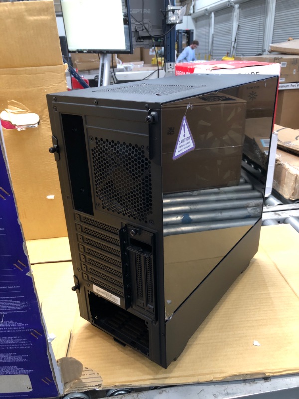 Photo 4 of NZXT H510 Elite - CA-H510E-B1 - Premium Mid-Tower ATX Case PC Gaming Case - Dual-Tempered Glass Panel - Front I/O USB Type-C Port - Vertical GPU Mount - Integrated RGB Lighting - Black