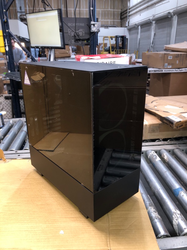 Photo 2 of NZXT H510 Elite - CA-H510E-B1 - Premium Mid-Tower ATX Case PC Gaming Case - Dual-Tempered Glass Panel - Front I/O USB Type-C Port - Vertical GPU Mount - Integrated RGB Lighting - Black