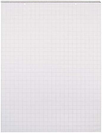 Photo 1 of School Smart Chart Table Pad, 24 x 32 Inches, 1 Inch Grids, 25 Sheets, White
