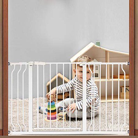 Photo 1 of BalanceFrom Easy Walk-Thru Safety Gate for Doorways and Stairways with Auto-Close/Hold-Open Features, Multiple Sizes, White
