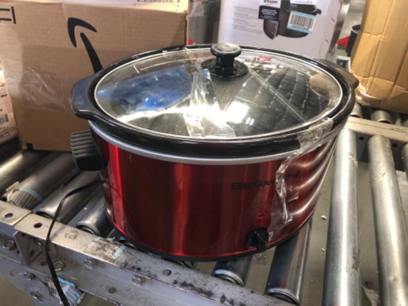 Photo 3 of (DENTED) Platinum 8.5 Qt. Red Slow Cooker