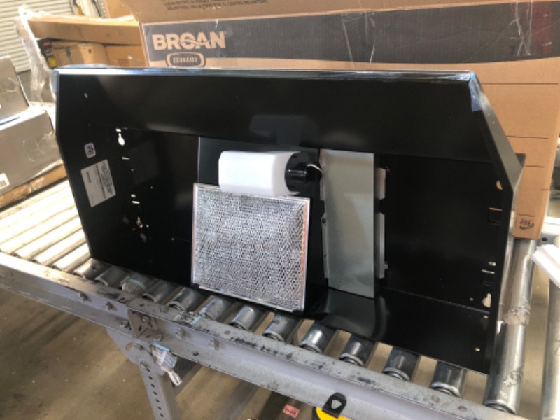 Photo 2 of (MISSING DOORS) Broan-NuTone 42000 Series 36 in. 230 Max Blower CFM Under-Cabinet Range Hood with Light in Black