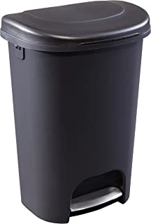 Photo 1 of (BROKEN OFF LID HINGE CORNER; DENTED) Rubbermaid Classic 13 Gallon Premium Step-On Trash Can