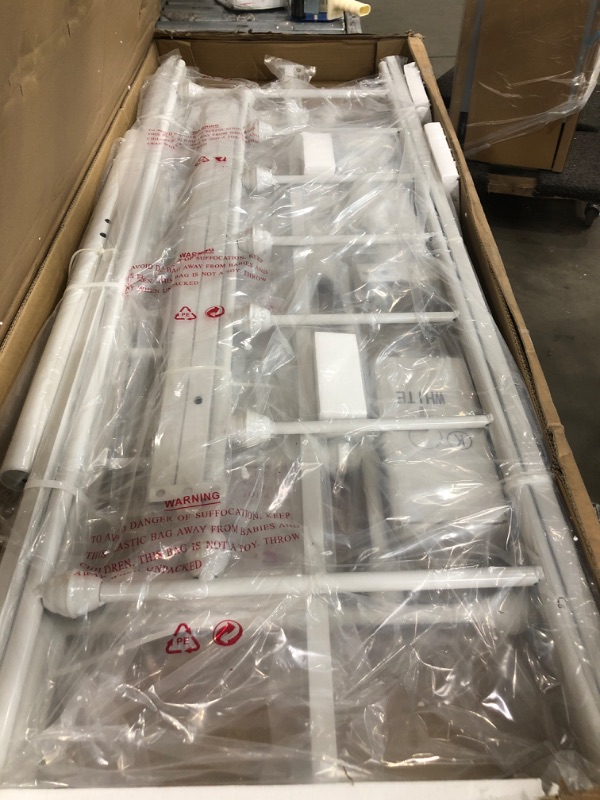 Photo 1 of ***PARTS ONLY*** VECELO Metal Platform Bed Frame with Victorian Headboard and Footboard, Full Size, White
