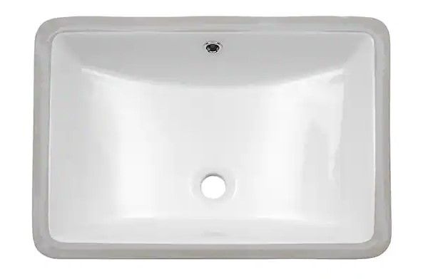 Photo 1 of 21 in. Undermount Vessel Sink Rectangle White Porcelain Ceramic Lavatory Vanity Bathroom Sink in White
by LORDEAR