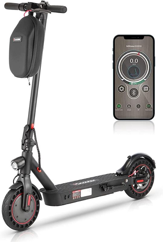 Photo 1 of iScooter MAX Electric Scooter - 500W Motor, 17-22 Miles Range, 17-21 MPH Top Speed, 10" Solid Tires, Dual Suspensions, UL Certified Folding Electric Scooter for Adults Commute
