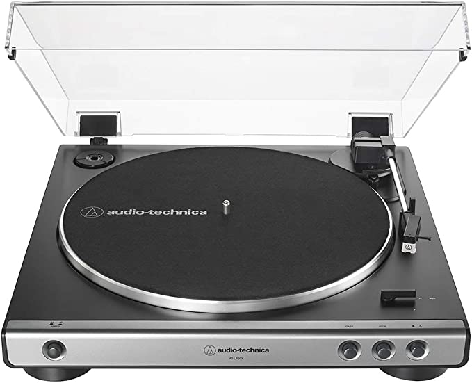 Photo 1 of ***PARTS ONLY*** Audio-Technica AT-LP60X-GM Fully Automatic Belt-Drive Stereo Turntable, Gunmetal/Black, Hi-Fi, 2 Speed, Dust Cover, Anti-Resonance, Die-Cast Aluminum Platter
