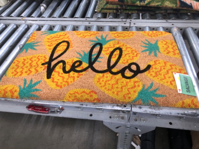 Photo 2 of 16x26 Hello Pineapples Doormat Yellow - Sun Squad