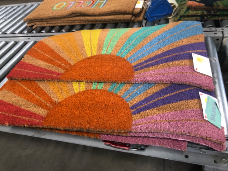 Photo 2 of 2PK-16x26 Rainbow Sunshine Doormat - Sun Squad