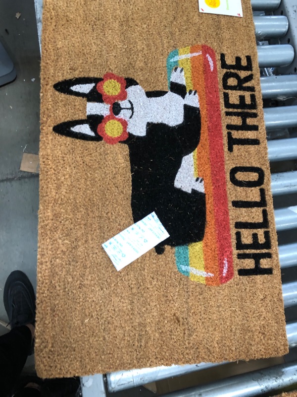 Photo 2 of 16x26 Hello Summer Dog Doormat Natural - Threshold