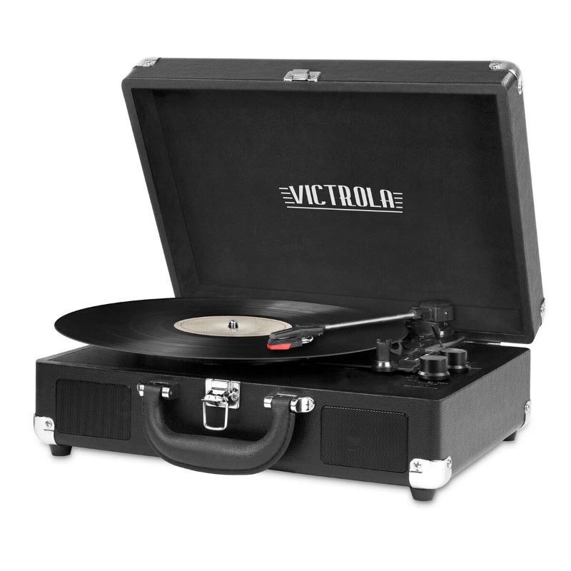 Photo 1 of VICTROLA VSC-550BT-BK Bluetooth Suitcase Turntable in Black
