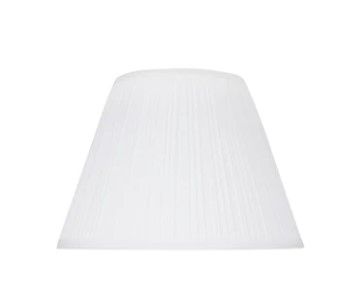 Photo 1 of # 33011 TRANSITIONAL PLEATED EMPIRE SHAPE SPIDER CONSTRUCTION LAMP SHADE IN WHITE COTTON FABRIC, 13" WIDE (7" X 13" X 9 1/2")
