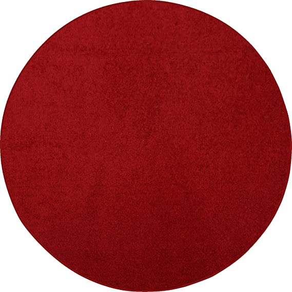 Photo 1 of 6x9 oval  Solid Color Area Rugs Red 