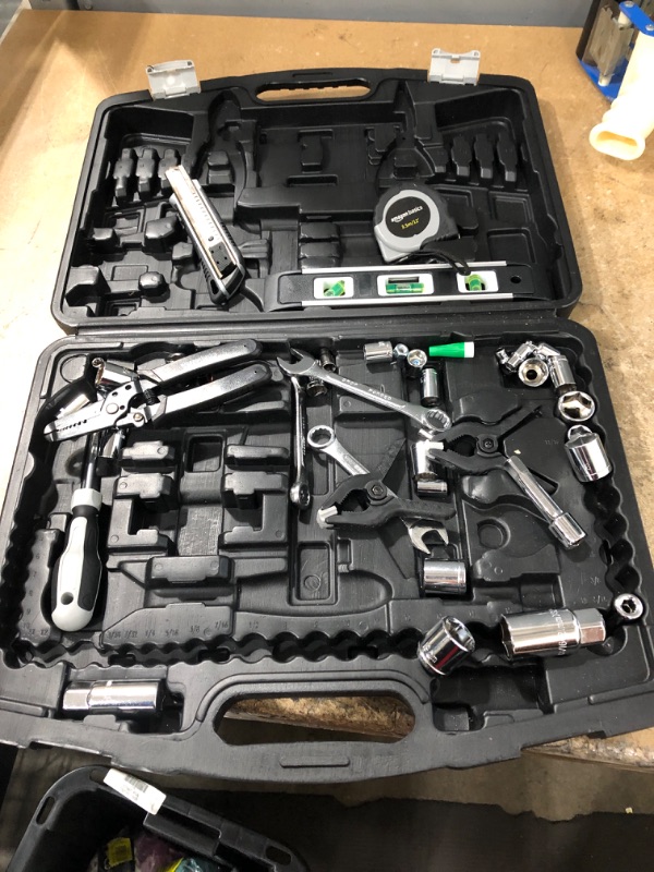 Photo 2 of AmazonBasics 173-Piece General Household Home Repair and Mechanic's Hand Tool Kit Set