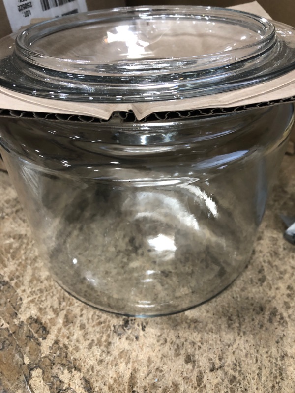 Photo 2 of Tea Jar Round with Glass Lid 96 Oz. 217658
