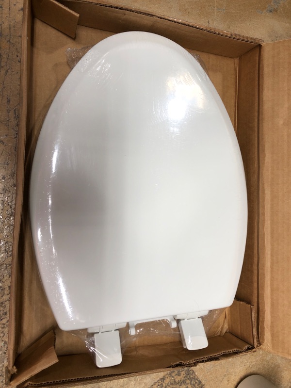 Photo 2 of **Missing Hardware**Mayfair NextStep2 Child/Adult Elongated Toilet Seat in White with STA-TITE Seat Fastening System EasyClean WhisperClose and Precision Seat Fit