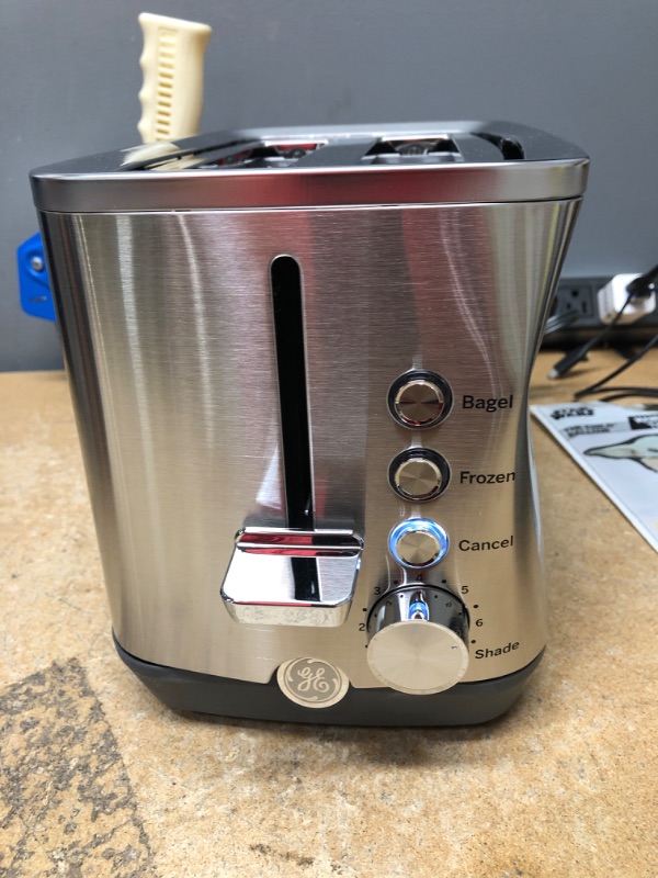 Photo 2 of 2-Slice Stainless Steel Wide Slot Toaster with 7 Shade Settings (DENTED ON RIGHT SIDE BUT STILL TURNS ON)