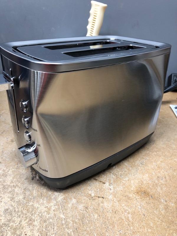 Photo 3 of 2-Slice Stainless Steel Wide Slot Toaster with 7 Shade Settings (DENTED ON RIGHT SIDE BUT STILL TURNS ON)