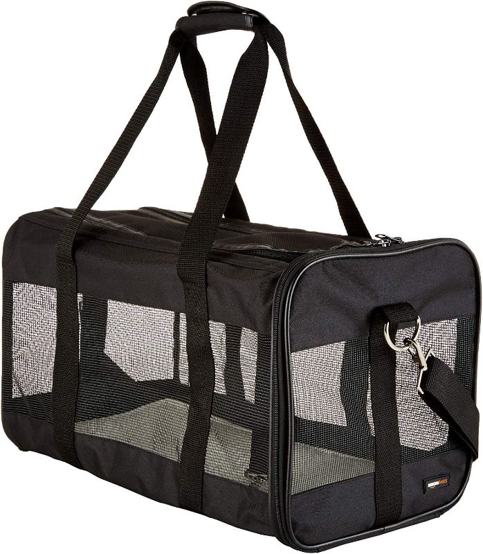 Photo 1 of 
Amazon Basics Soft-Sided Mesh Pet Travel Carrier, Large, 20 x 10 x 11 Inches, Black