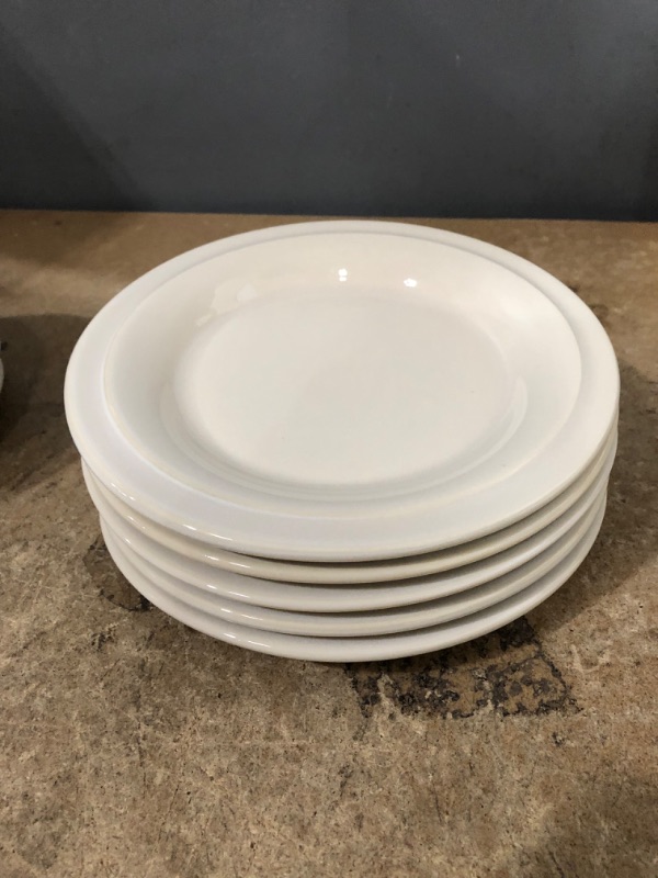 Photo 2 of 5 pack - 8" Porcelain Woodbridge Salad Plate White - Threshold™
