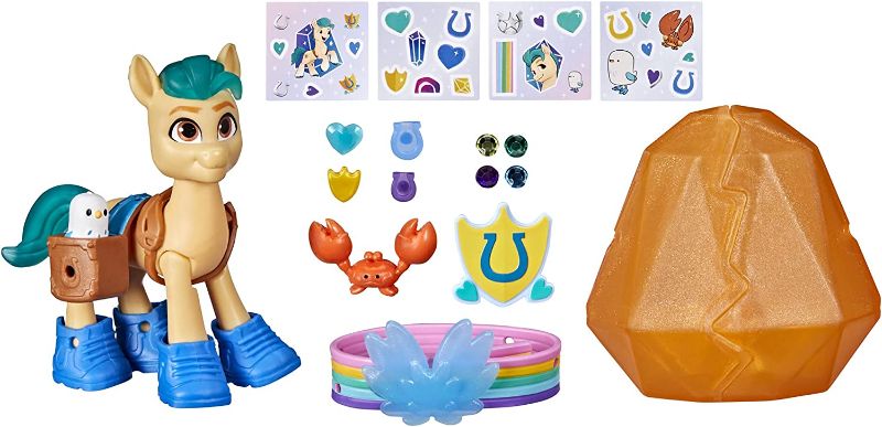 Photo 1 of 3 pack - My Little Pony: A New Generation Movie Crystal Adventure Hitch Trailblazer - 3-Inch Pony Toy with Surprise Accessories, Friendship Bracelet
