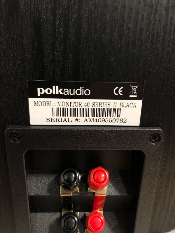 Photo 2 of Polk Audio Monitor 40 Series II Bookshelf Speaker (Black, Pair) - Big Sound, High Performance | Perfect for Small or Medium Size Rooms
