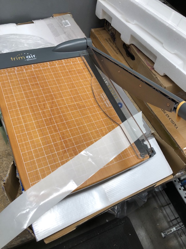 Photo 2 of Westcott ACM15107 TrimAir Titanium Wood Guillotine Paper Trimmer with Anti-Microbial Protection