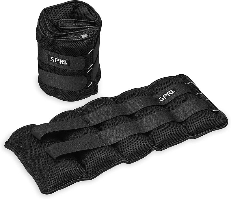 Photo 1 of SPRI Adjustable Ankle Weights - Walking Weights for Strength Training Exercises, Resistance Endurance Workouts, General Fitness - For Strengthening & Toning Lower Body