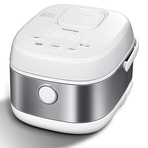Photo 1 of (1 Count) Toshiba Low Carb Digital Programmable Multi-functional Rice Cooker Slow Cooker Steamer & Warmer 5.5 Cups Uncooked with Fuzzy Logic and On
