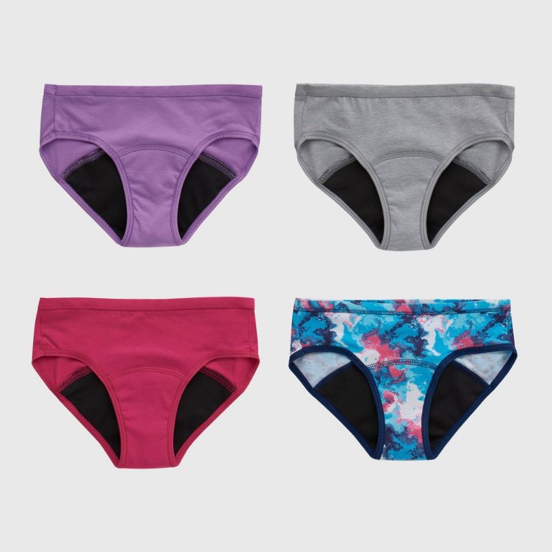 Photo 1 of Hanes Girls' 4pk Hipster Period Underwear - Colors May Vary (size 16)

