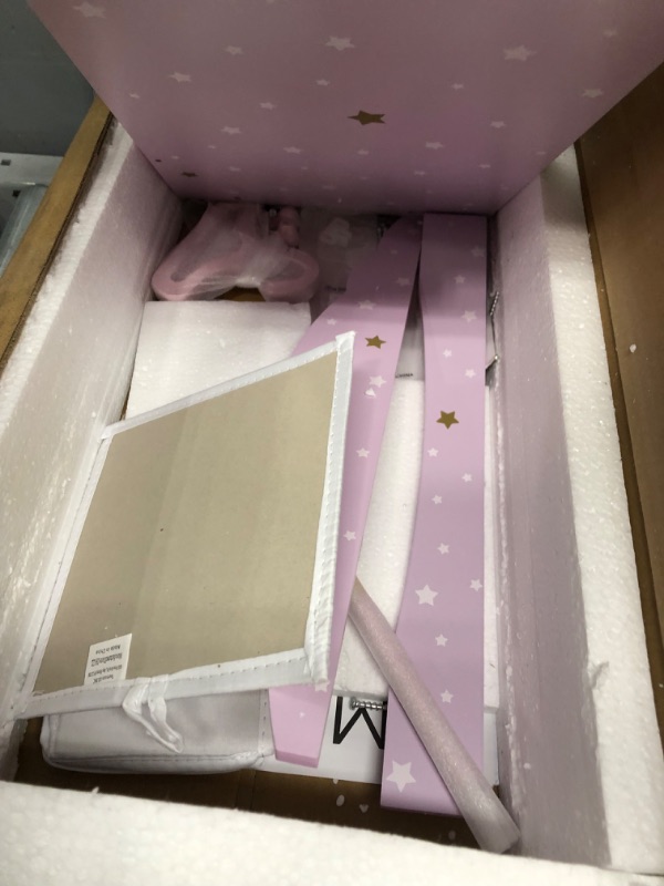 Photo 1 of Olivia's Little World Twinkle Stars 18" Doll Closet for American Girl Dolls & More with 3 Hangers, Shelves, & Canvas Bin, Doll Closet Storage for Accessories & Clothes, Purple