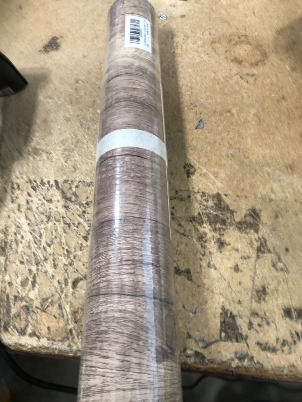 Photo 2 of 17.7''x236'' Light Brown Wood Contact Paper for Countertops Waterproof Wood Wallpaper Peel and Stick Removable Self Adhesive Dark Wood Grain Contact Paper for Cabinets Table Wall Covering Drawer 17.7"x236"