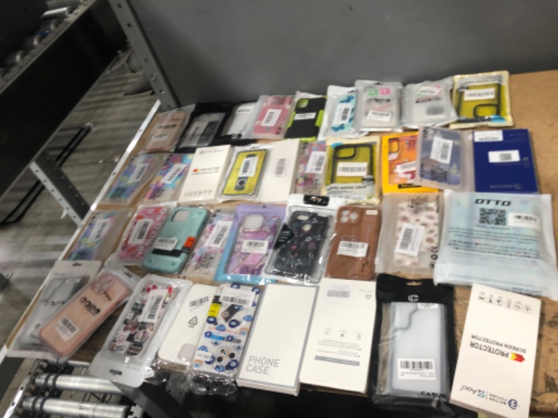 Photo 1 of BUNDLE OF ASSORTED PHONE CASES/ ELECTRONIC ACCESSORIES (37 ITEM)