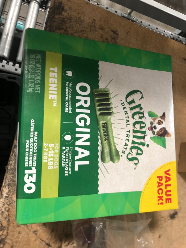 Photo 2 of **EXPIRES NOV 2029** Greenies Original Dental Chews for Dogs, Teenie (5-15 lb. Dogs), Natural Dog Treats 130 Count (Pack of 1)