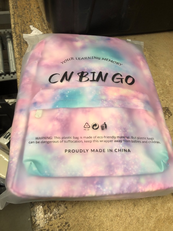 Photo 1 of CNBINGO Backpacks for Girls Galaxy Purple Girls Backpack Water Resistant Unicorn School Bookbags For Elementary Middle Teen Girls
