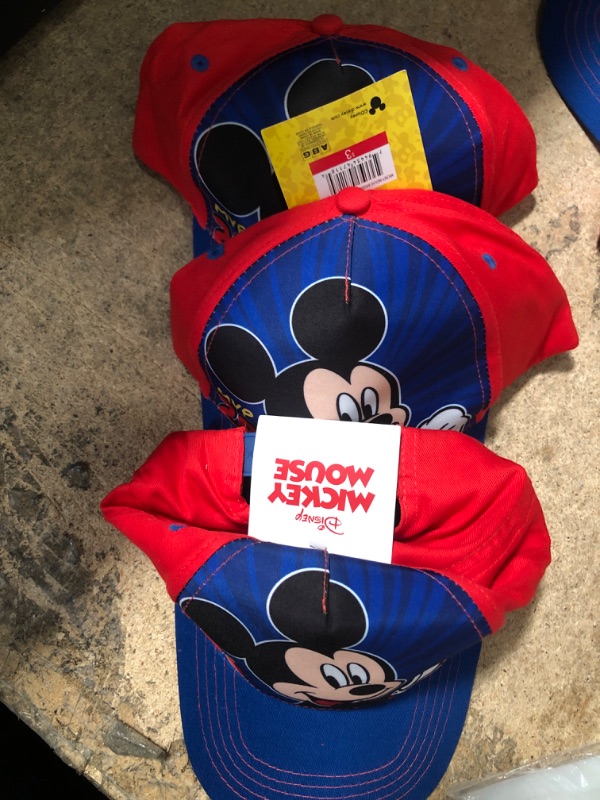 Photo 2 of DISNEY MICKEY MOUSE Kid's Baseball Hat 3 PACK 
