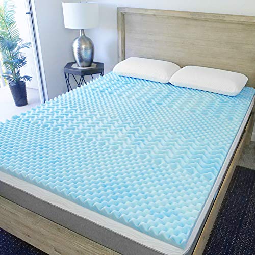 Photo 1 of Sure2Sleep 5-Zone Cool Gel Swirl Memory Foam Mattress Topper Made in USA 2-Inch (Full)