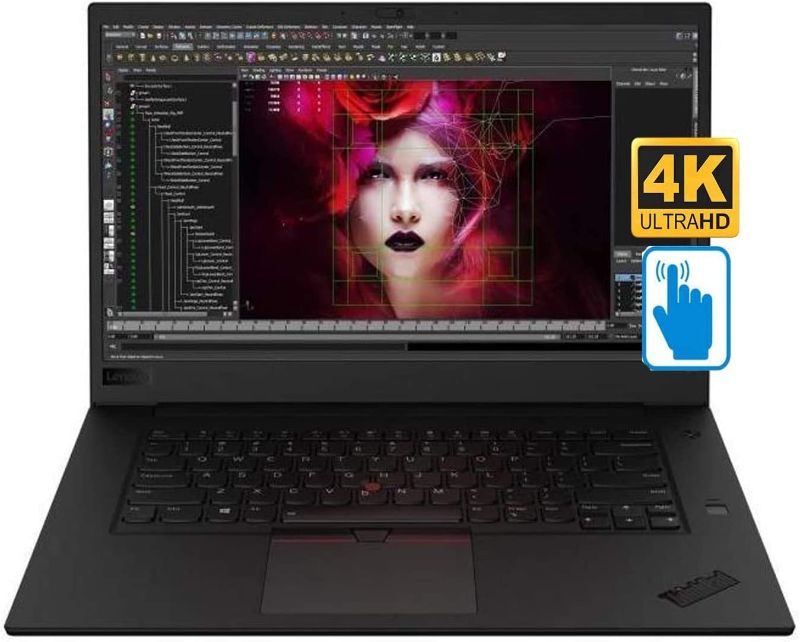 Photo 1 of Lenovo ThinkPad P1 Black Laptop (8th Generation Intel Core i7-8850H Processor, 16GB DDR4 RAM, 512GB PCIe SSD, 15.6 Touch 4K UHD (3840 x 2160), Quadro P1000 Graphics, Windows 10 Pro (Renewed)
